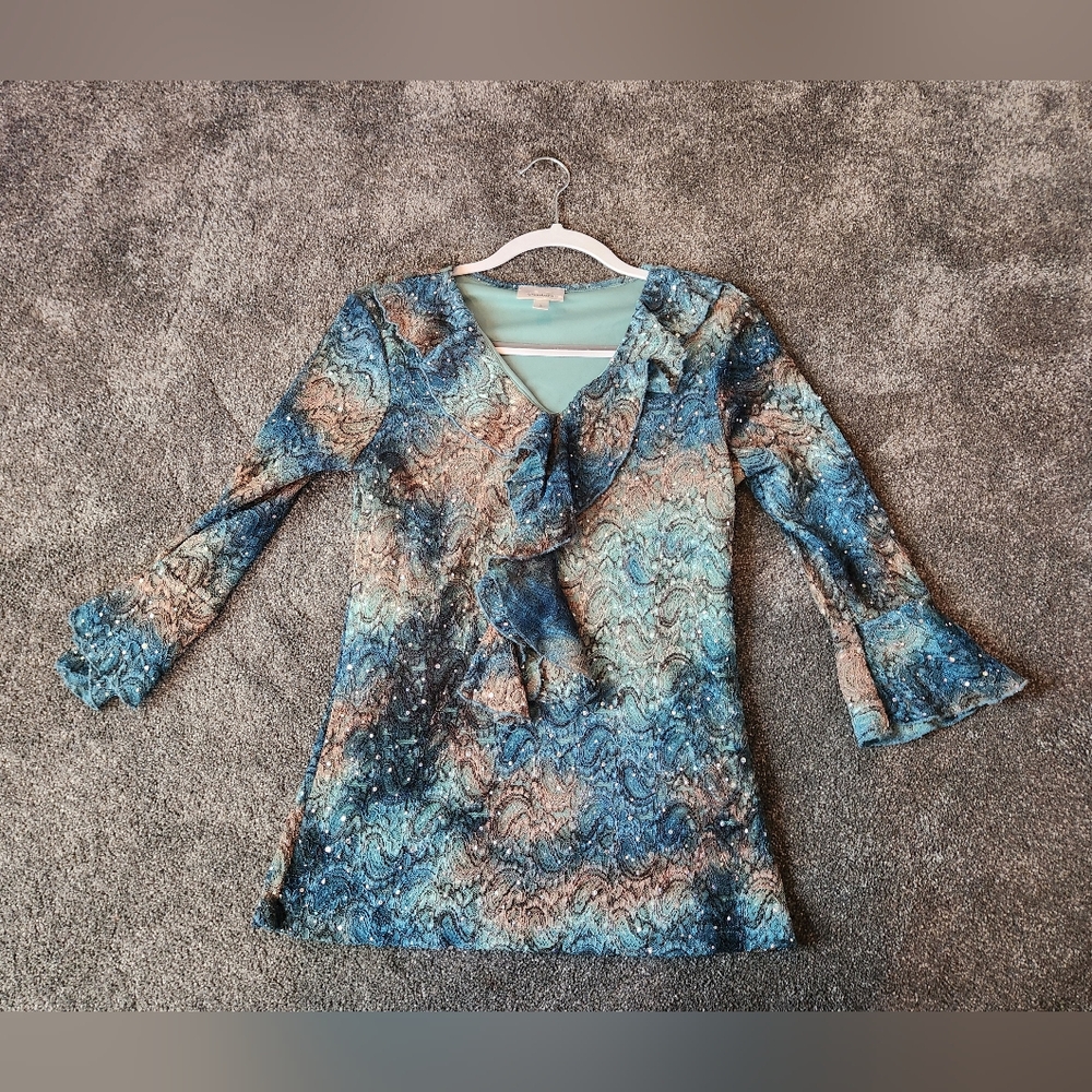 Vintage Y2K Fairy retro Boho Long Sleeve Multi Color Long Sleeve Size Small‎